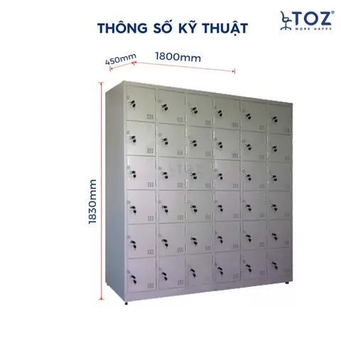 Chi tiếtTủ locker 36 ô TLK36