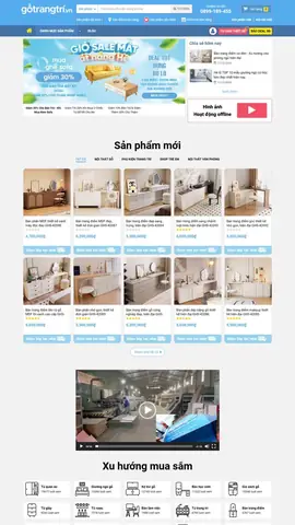 Các mẫu Website nội thất đẹp, thu hút người xem