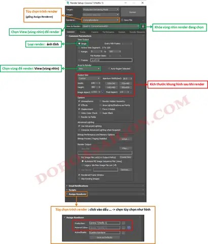 Bảng Setting Corona Trong 3dsmax