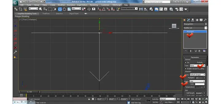 Bước 2: Cài đặt Vray Light