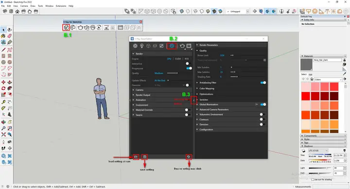 THIẾT LẬP BẢNG SETTING VRAY SKETCHUP