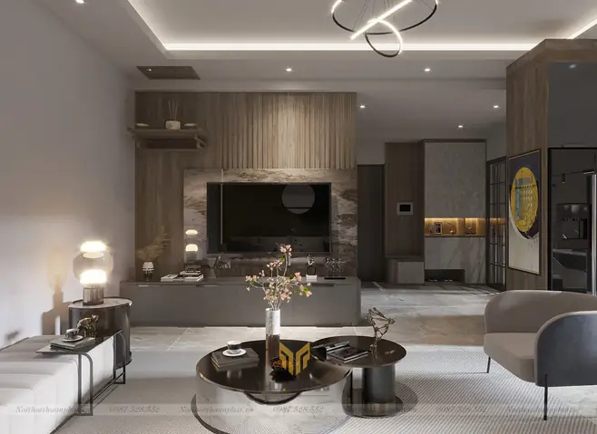 Nội thất căn chung cư 3 phòng ngủ theo phong cách hiện đại