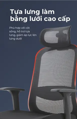 Chi tiết Ghế công thái học Ergonomic A2358