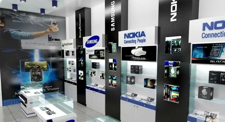 3. Showroom trưng bày điện thoại, sản phẩm điện tử