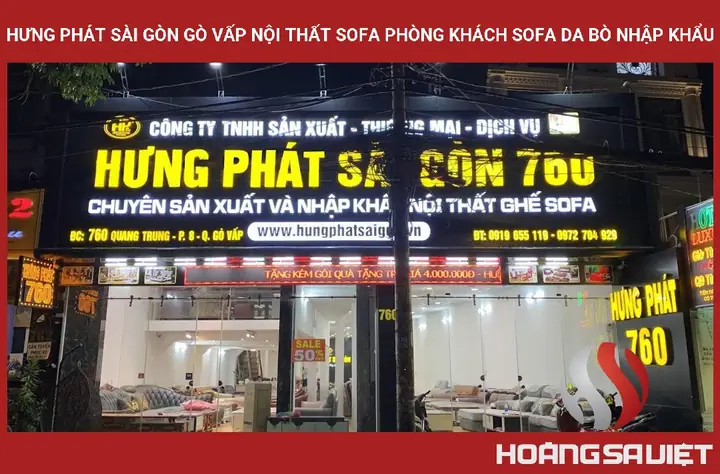 ✅ HƯNG PHÁT SÀI GÒN GÒ VẤP NỘI THẤT SOFA PHÒNG KHÁCH SOFA DA BÒ NHẬP KHẨU.