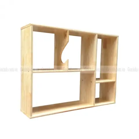 Giá Sách Treo Tường Gỗ Tự Nhiên 80cm