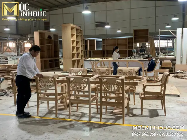 Giai Đoạn Nghiệm Thu Mộc Của Quy Trình Sản Xuất Đồ Gỗ Tại Nhà Máy Mộc Minh Đức