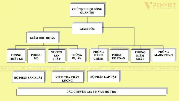 Sơ đồ tổ chức của Penviet
