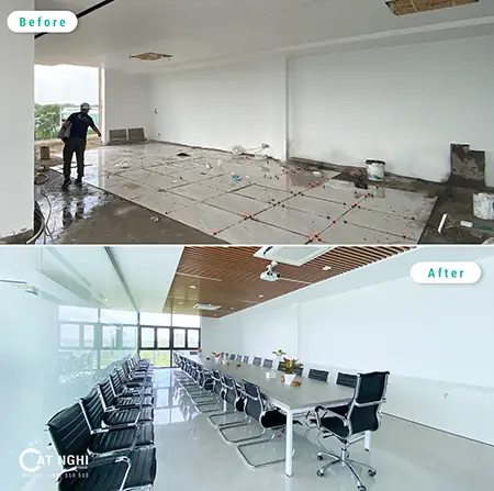 so sánh nội thất trước và sau khi cải tạo