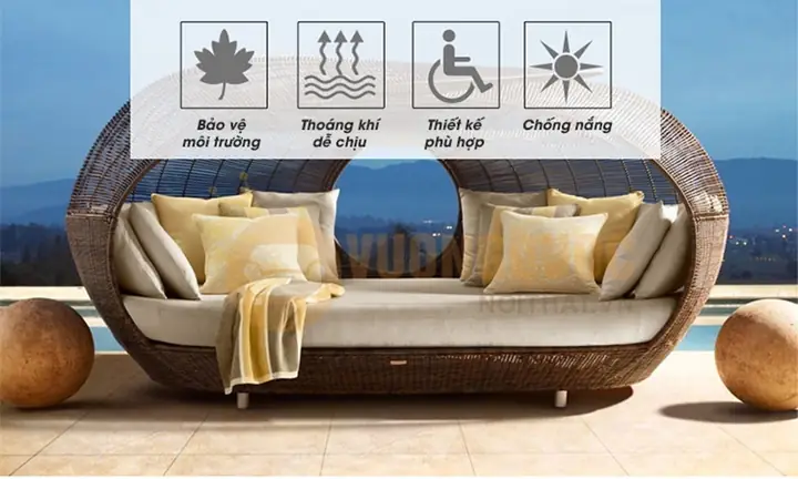 Bá» giÆ°á»ng ngoÃ i trá»i mÃ¡i tá» chim ká»³ diá»u ZXFC011 Äáº·c tÃ­nh cá»§a giÆ°á»ng