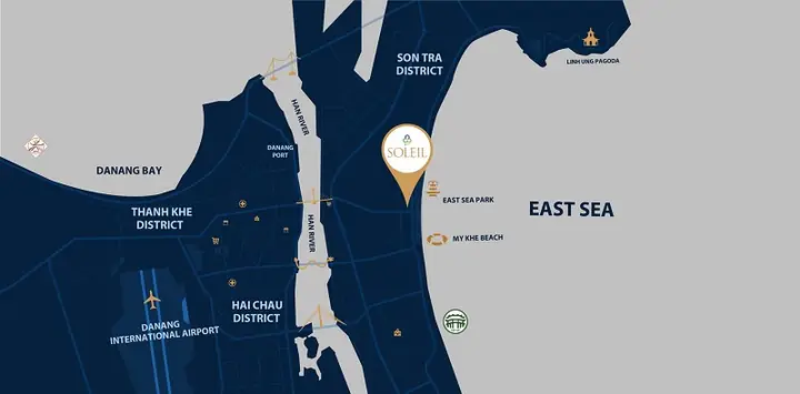 VỊ TRÍ DỰ ÁN CONDOTEL – KHÁCH SẠN – CĂN HỘ WYNDHAM SOLEIL ÁNH DƯƠNG ĐÀ NẴNG