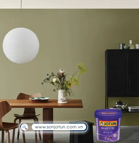 Phòng Khách Sử Dụng Sơn Jotun Nội Thất Cao Cấp Majestic Đẹp Hoàn Hảo Bóng Mờ 05 Lít