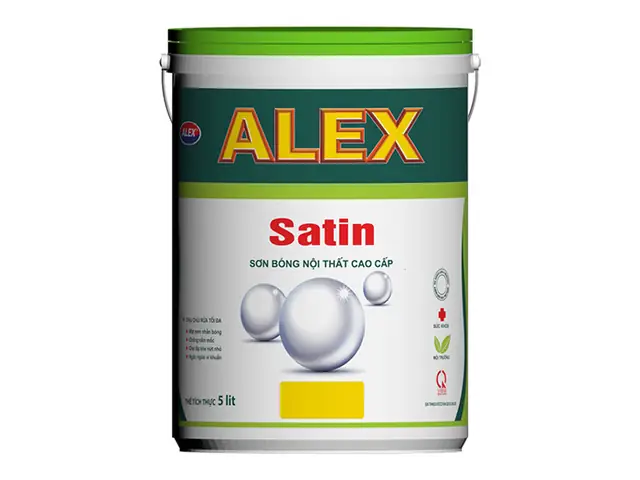 1. Thông số kỹ thuật sơn bóng nội thất ALEX SATIN
