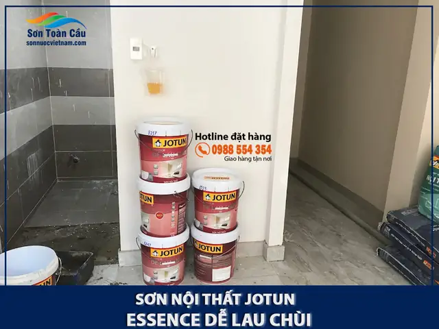 sơn nội thất jotun essence dễ lau chùi