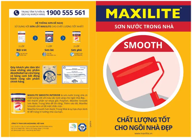1.2. Bảng màu sơn Maxilite nội thất
