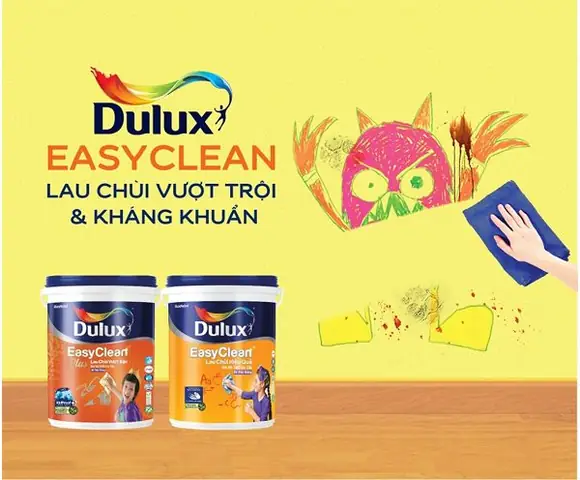 3. Sơn Dulux EasyClean A991B bề mặt bóng lau chùi như thế nào