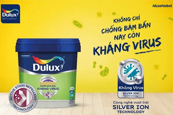 2.Sơn dulux EasyClean kháng virus và tính năng