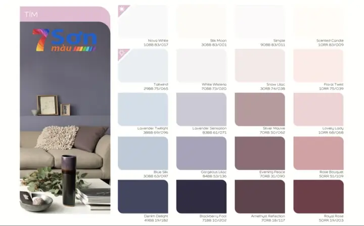 II. Bảng màu sơn Dulux được yêu thích nhất dành cho trong nhà lẫn ngoài trời: