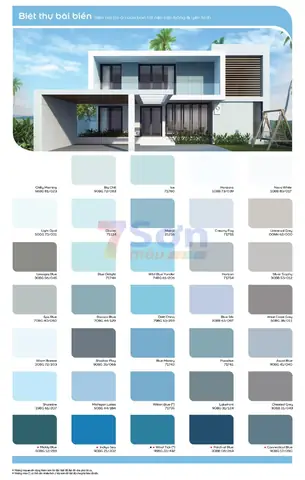1. Bảng màu Dulux Weathershield ngoài trời: