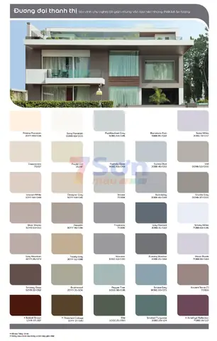 1. Bảng màu Dulux Weathershield ngoài trời: