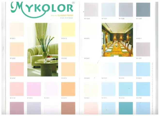Công ty Mykolor cung cấp đến quý khách hàngbảng màu sơn Mykolor Nội thất và sơn Mykolor ngoại thất.