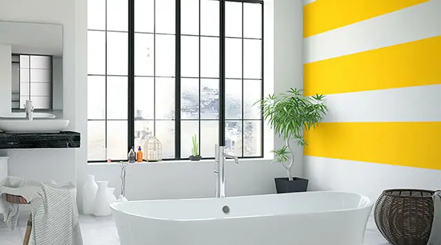 3.1 Sơn nội thất phòng tắm/ nhà vệ sinh màu vàng