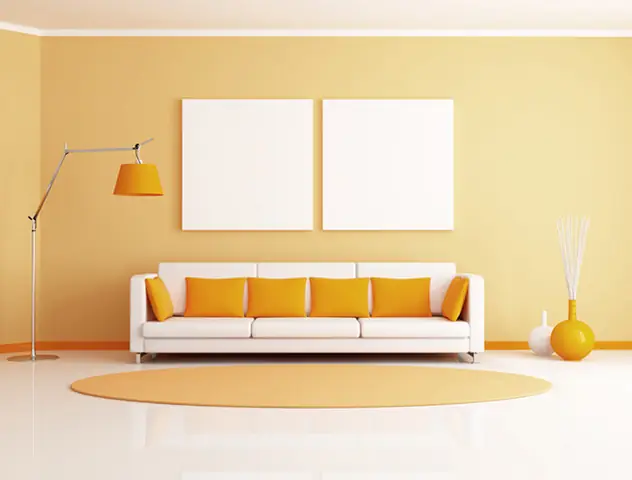 1. 4 kiểu phòng phù hợp với màu sơn vàng