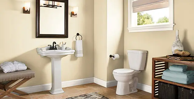 3.1 Sơn nội thất phòng tắm/ nhà vệ sinh màu vàng