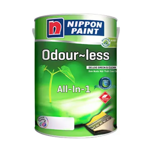1. Ứng dụng sơn Nippon Odour-Less-In-1 siêu bóng 5L