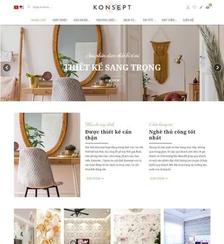 2. Thiáº¿t káº¿ Website ná»i tháº¥t: Cá» Äiá»n vÃ  Sang Trá»ng