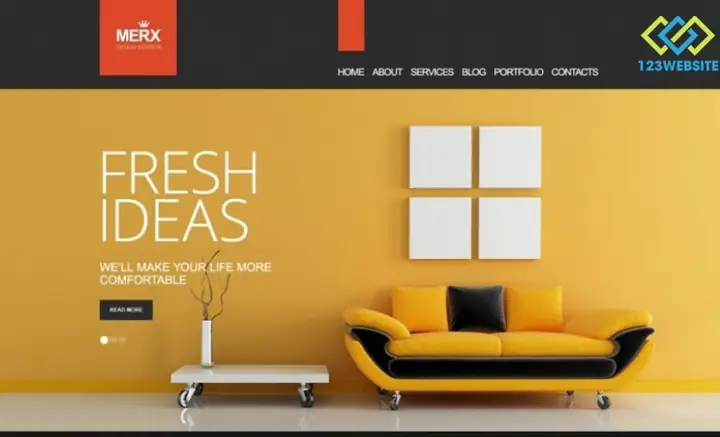 Mẫu website bán hàng nội thất