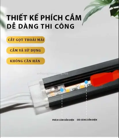 Thanh nhôm kèm led dây