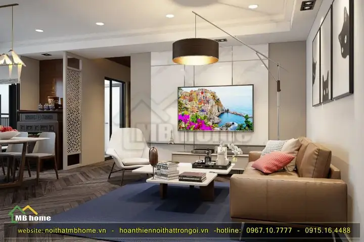 Thiết kế nội thất phòng khách đẹp đáng kinh ngạc - The Golden Palm Lê Văn Lương