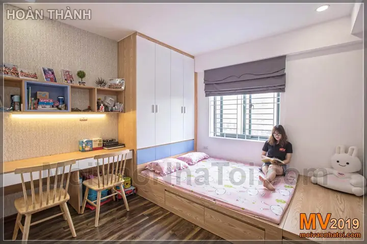 3/ PHÒNG NGỦ CON NỘI THẤT CHUNG CƯ LINH ĐÀM: