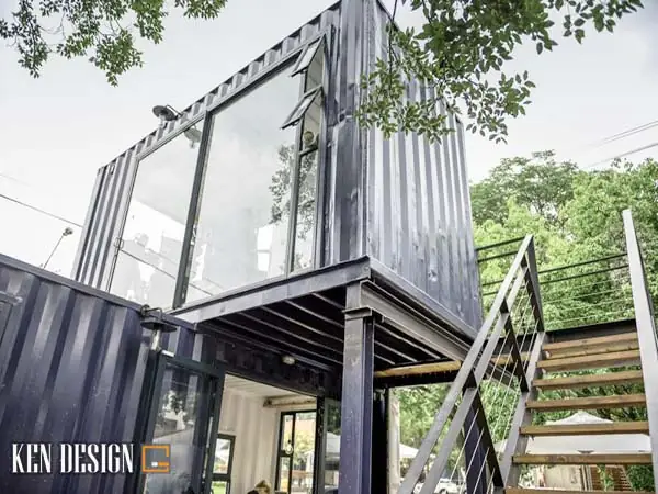 Ưu điểm về mặt bằng khi thiết kế quán cafe container