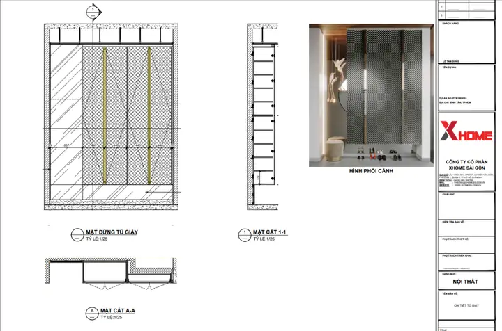 Bản Vẽ 2d Khai Triển Kỹ Thuật Thi Công Nội Thất