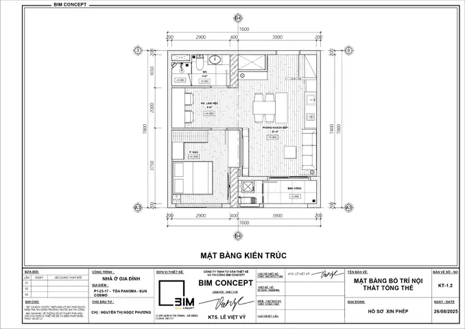 Bản Thiết Kế Nội Thất Chung Cư Mini 35m2 Sang Trọng