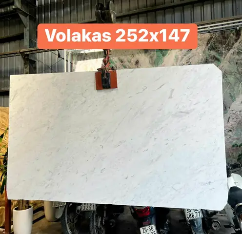 Báo Giá Đá Trắng Volakas Ốp Cầu Thang, Bàn Bếp, Quầy Bar, Lavabo, Lát Sàn, Ốp Cột