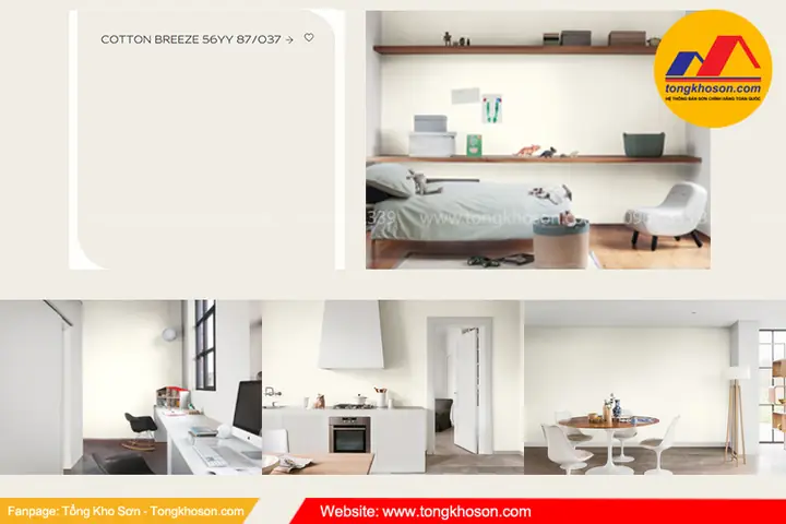 Mã Màu Trắng Sữa Sơn Dulux 56yy 87/037