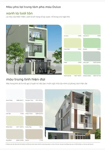 Bảng Màu Sơn Ngoại Thất Dulux Inspire Exterior
