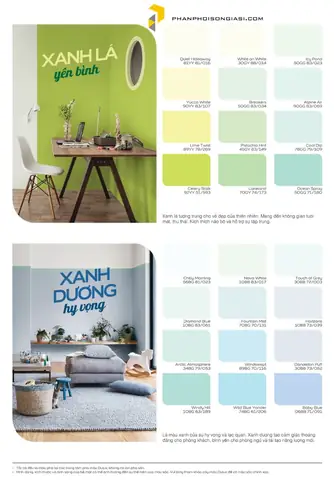Bảng Màu Sơn Dulux Easy Clean Nội Thất