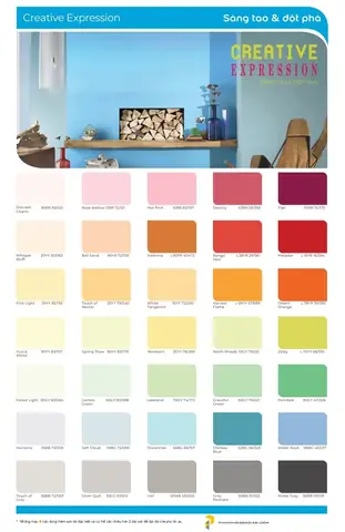 Bảng Màu Sơn Dulux 5 In 1 Trong Nhà