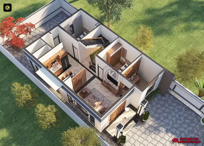Bố Trí Nội Thất Các Tầng Mẫu Nhà Vườn Châu Âu Đẹp