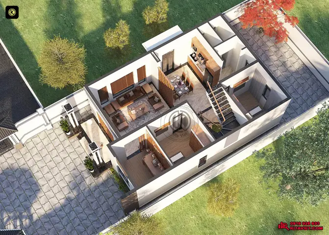 Bố Trí Nội Thất Các Tầng Mẫu Nhà Vườn Châu Âu Đẹp