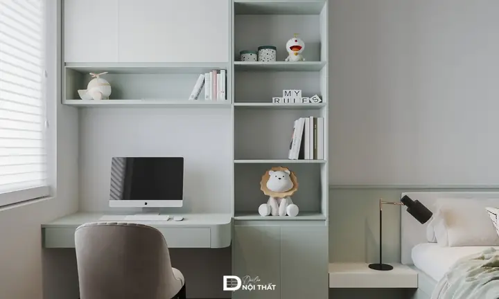 Mẫu Thiết Kế Bàn Học Trong Phòng Ngủ Cho Bé Gái