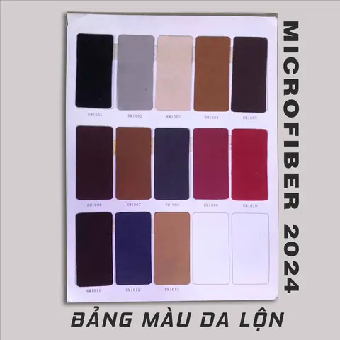 Bảng Màu Da Lộn Nhập Khẩu Chuyên Bọc Trần Xe Ô Tô