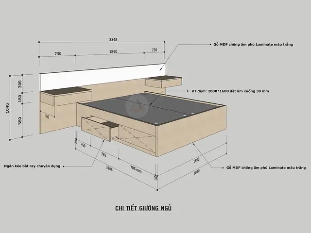 Bóc Tách Kỹ Thuật Nội Thất Sketchup