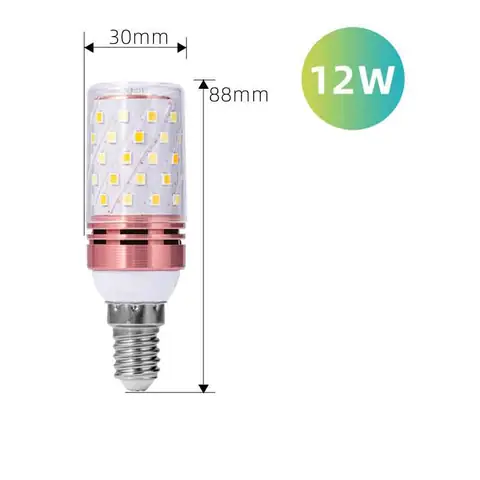 Thông Số Kỹ Thuật Chi Tiết Bóng Đèn Led Bulb Trang Trí Đui Xoáy E14 12w Ánh Sáng Vàng 3000k