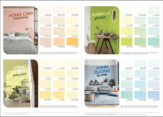 Hệ Thống Bảng Màu Sơn Dulux Nội Thất