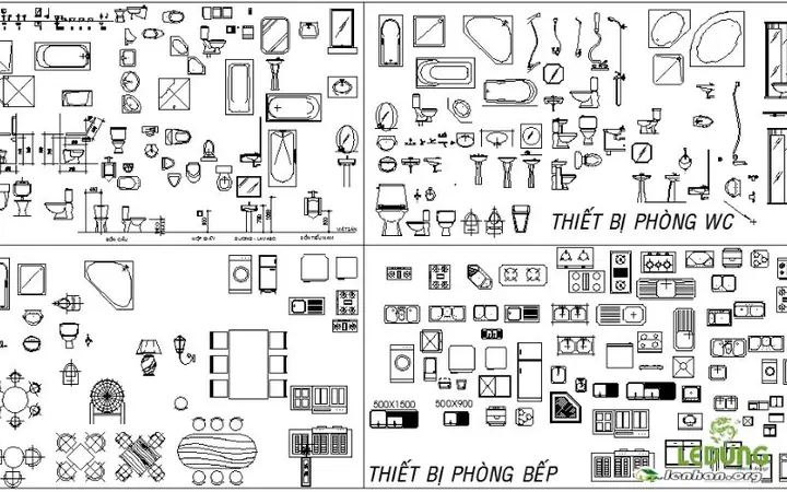 Chi Tiết Thư Viện Bản Vẽ Cad Nội Thất